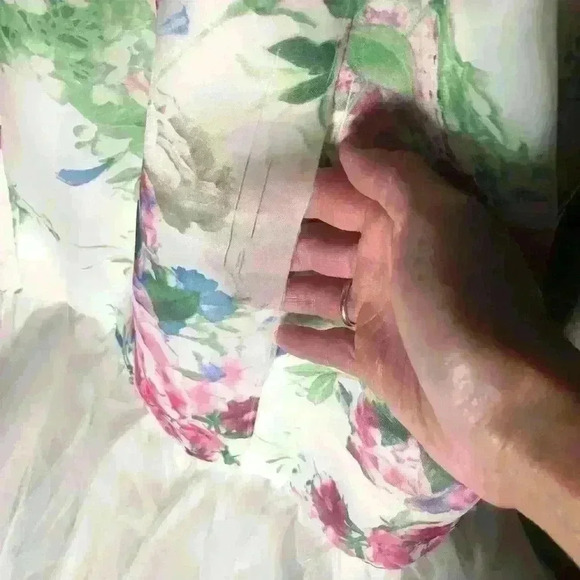 Mori Lee Flower Mermaid Gown Size 6 - Picture 4 of 5